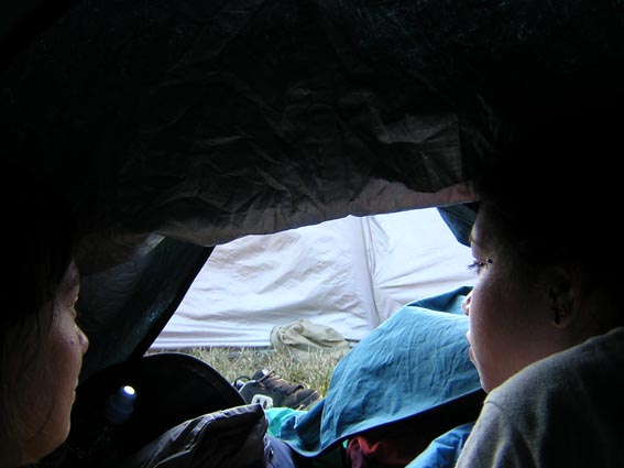 vue de la tente
